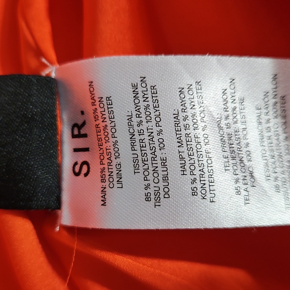 SIR Poppy Tangerine Contoured Sexy Mini Dress With Lace Detail, RTR, Size 2 - Picture 7 of 7